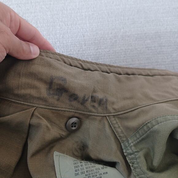 US Army M65 Field Jacket Mens M Solid Green Short Regular Cold Weather OG-107 - Picture 9 of 11